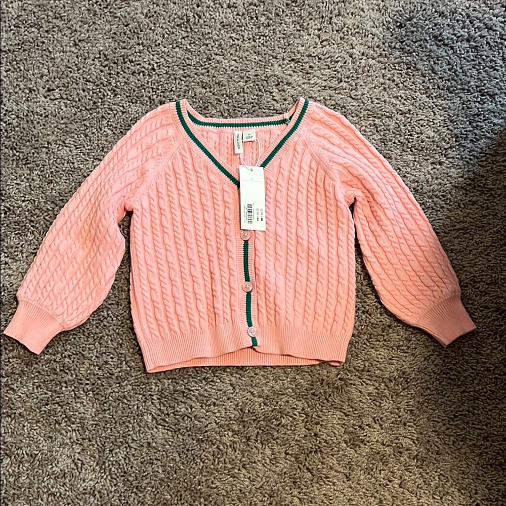 Pink Cable Knit Sweater